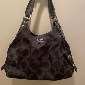Coach Jacquard signature pleaded bag